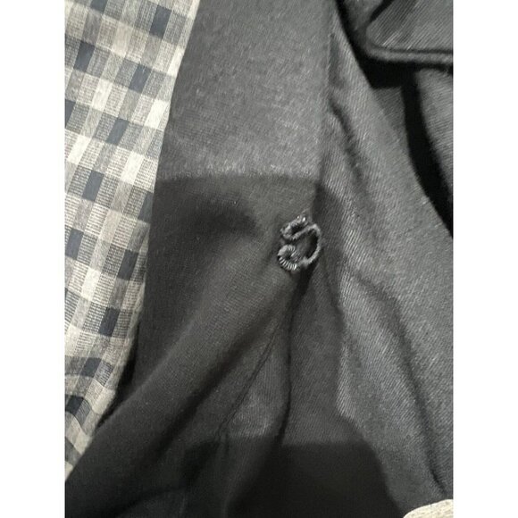 Alice + Olivia Ruffle Ponte Knit Lined V-Neck Open Vest Cardigan Pockets SZ M - Picture 9 of 10